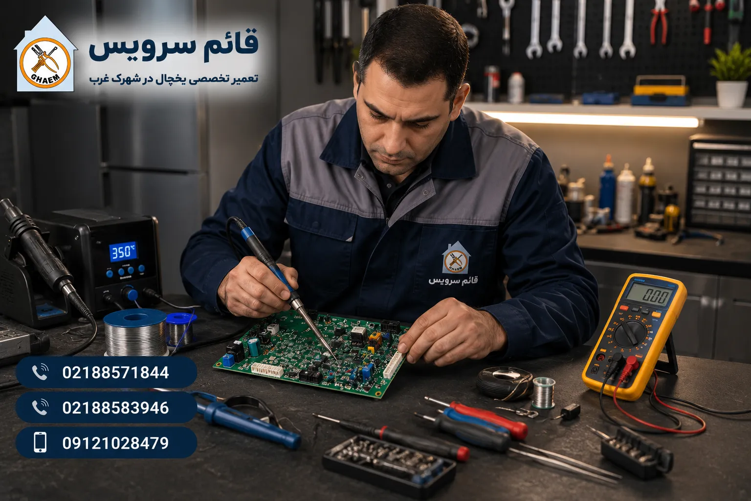تعمیر یخچال در شهرک غرب | اعزام فوری تعمیرکار + ضمانت خدمات | قائم سرویس